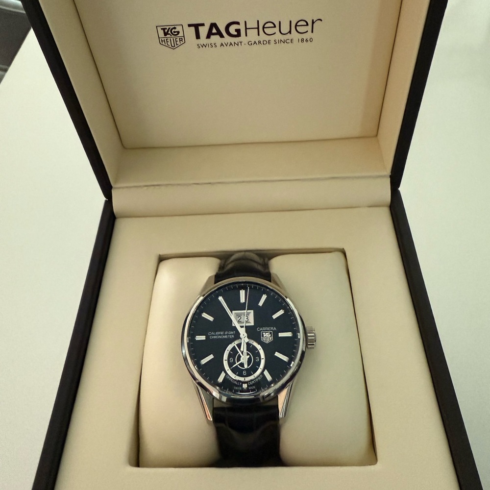 Tag Heuer Carrera, 41mm, Black and Silver Men's Watch